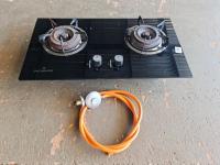 2 Plate Glass Top Gas Hob 