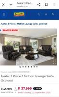 Avatar 3pc Action Alpine Oxblood Leather Lounge Suite 
